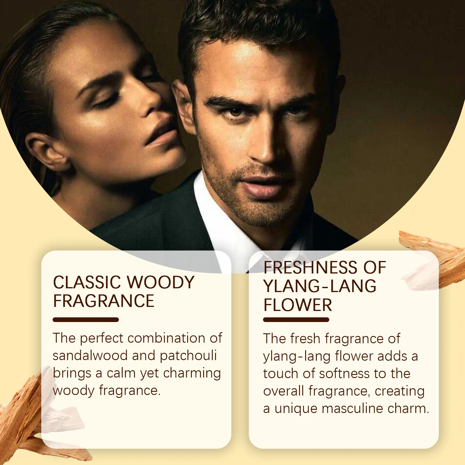 Sandalwood Charming Perfume Plant Extract Fragrance Attract Women Long Lasting Scent Dating Flirting Sexy Men Pheromone Perfumes