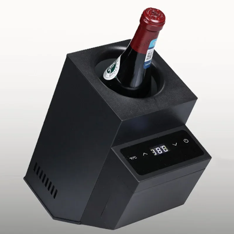 Electric Wine Cooler Semiconductor Cooling Countertop Bottle Cooler Smart Temperature Control Freestanding 5-18°C