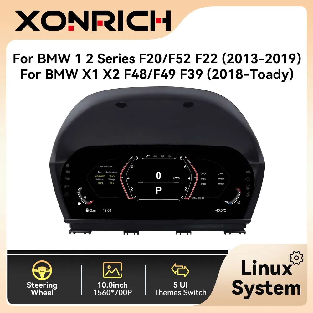 XONRICH Auto Digitale Dashboard Voor BMW 1 2 Serie F20 F21 F52 F22 X1 F48 F49 X2 F39 LCD Panel Snelheidsmeter Virtueel Instrument