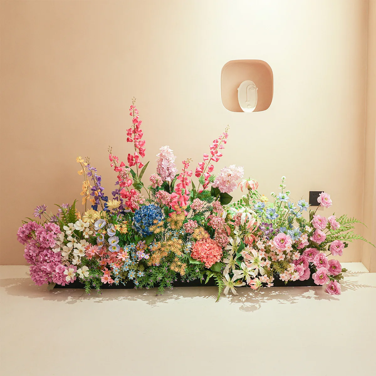 Monet Garden Simulation Flower Fake Green Plant Landscaping Combination Indoor High-end Bionic Plant Window Decoration Landscape