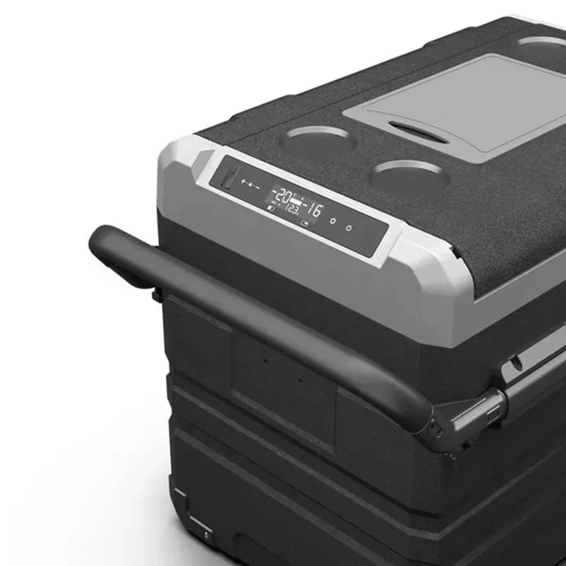 High-end Luxury Car Home 45l Compressor Dual Temperature Dual Control Built-in Lighting Usb Charging Car Refrigerator