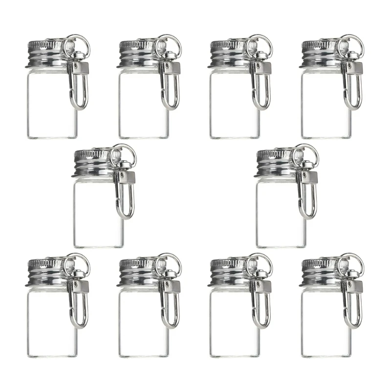 N5KC Elegant Miniature Glass Tubes With Matching Metal Caps Suitable For Potpourri
