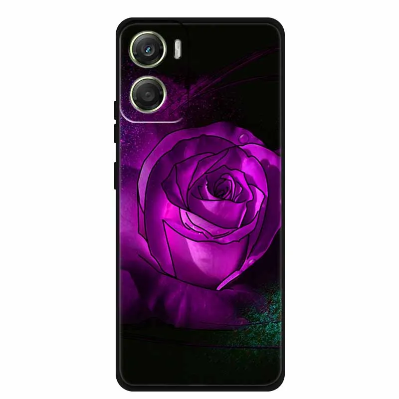 Cartoon 3D Case For Motorola Moto G06 G 06 4G Relief Flowers TPU Coque Embossed Blossoms Funda Silicone Soft Back Phone Cover