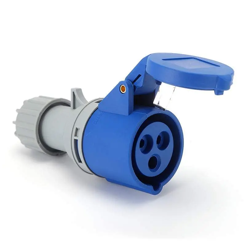 IEC60309 Waterproof CEE Industrial Connector Socket 3Pin 32A 250V 2P+E IP44 (Type-2）