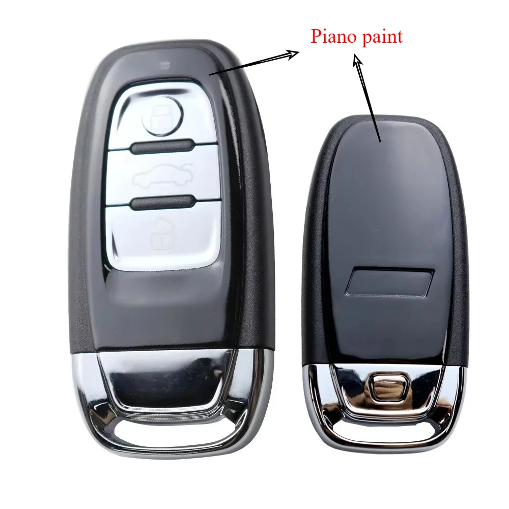 Car Key Fob Case Housing Shell for Audi Q5/Q7/R8/S4/S5/S6/S7/S8/TT/8V/B8/B9/C7/Q3/RS/A1/A4l/A3/A4/A5/A6/A7/A8/Quattro/Sticker