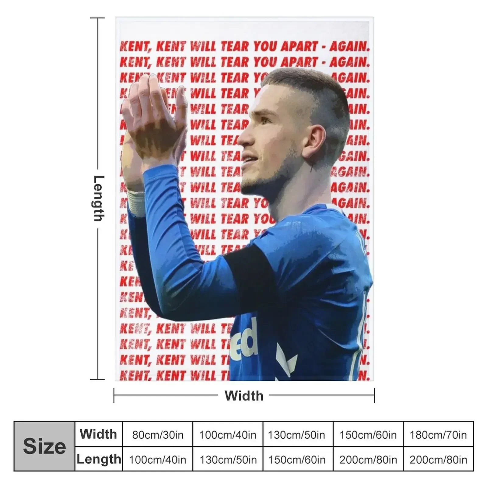 Glasgow Rangers Ryan Kent - Kent Will Tear You Apart Throw Blanket Sleeping Bag Soft Big christmas decoration Large Blankets