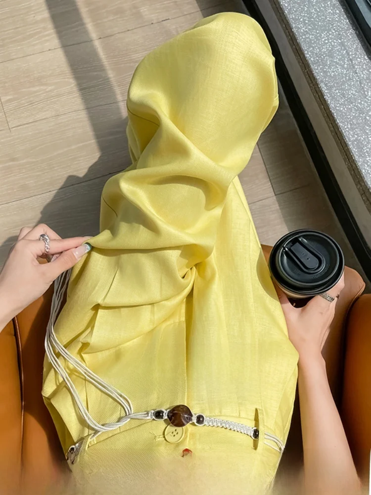 

Женские льняные брюки с высокой талией, зауженного кроя, тонкие, прямые, широкие, в деловом стиле, однотонные, корейская версия