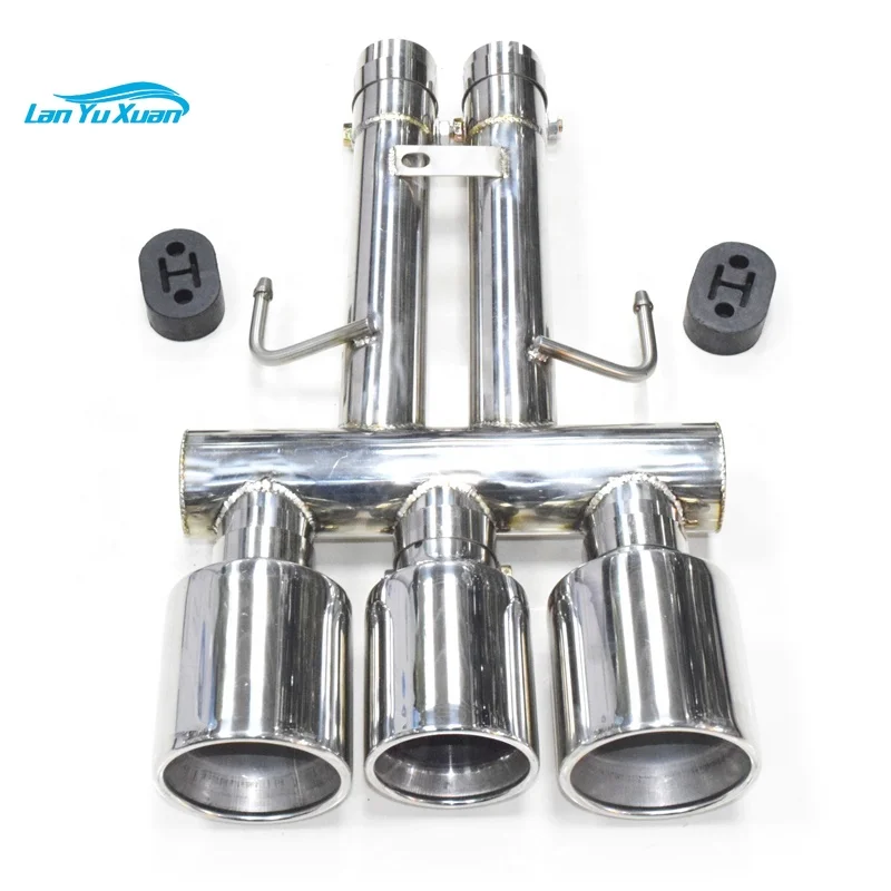 

SYPES Silver double exhaust pipe for 19 models of Ten Civic modified exhaust TR three-exit stainless steel tail throat