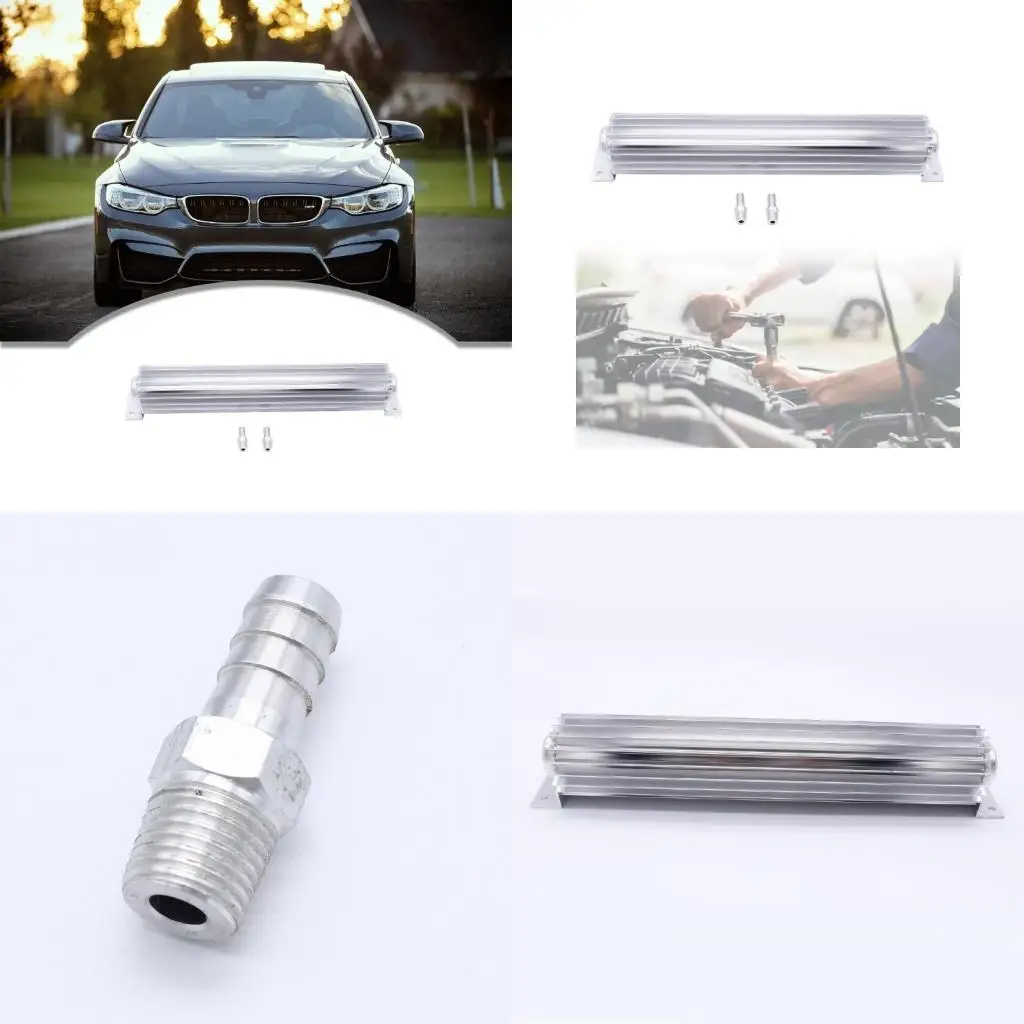 

652F Ensure Smooth Shifting 15" Aluminum Finned Transmission Oil Radiator with 1/4" NPT Fitting Double Line Universal Durable