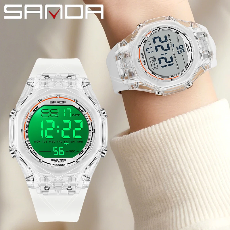 relogio-eletronico-masculino-da-sanda-com-design-moderno-multiplas-funcoes-ideal-para-atividades-ao-ar-livre-e-esportes-a-prova-d'agua-com-visor-led-alarme-cronometro-e-mostrador-digital
