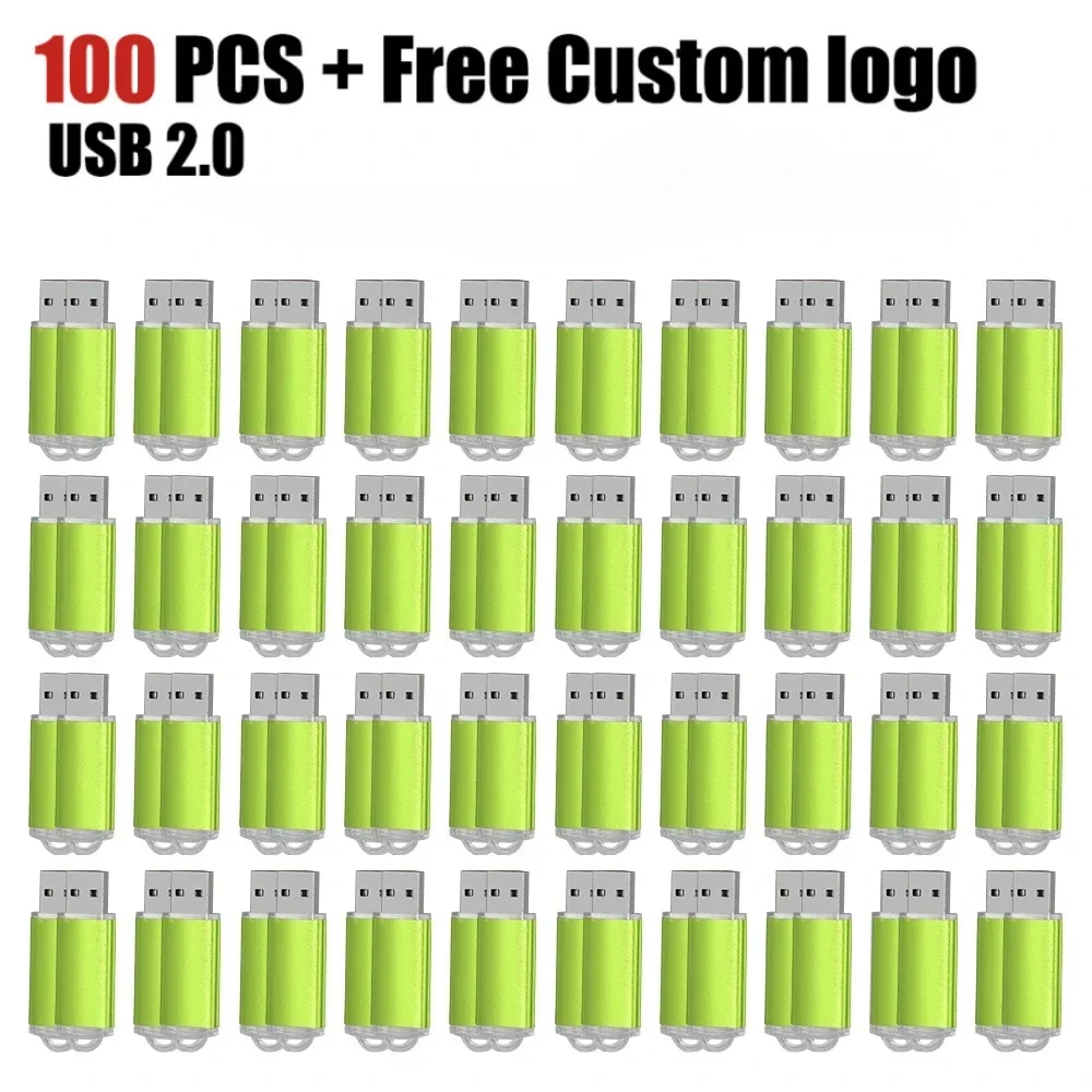 

100pcs/lot USB 2.0 Flash Drive 64GB 32GB Pen Drive Memory Stick Pendrive 4GB 8GB 16GB U Disk Usb Flash Disk Gift Free laser