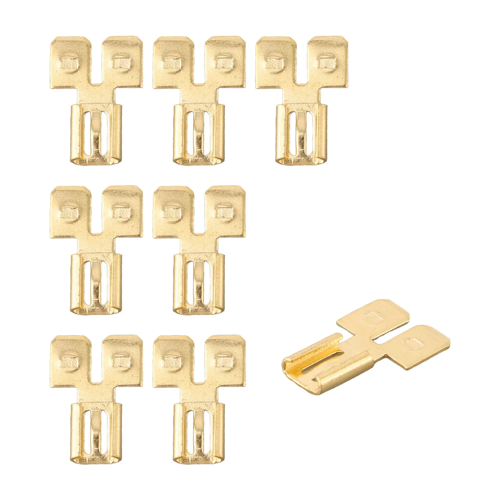 8/30pcs Double Back Spade Connector Quick Disconnect Electrical Two-Way Wire Terminal Adapter Non-Insulated Male Single - Image 4
