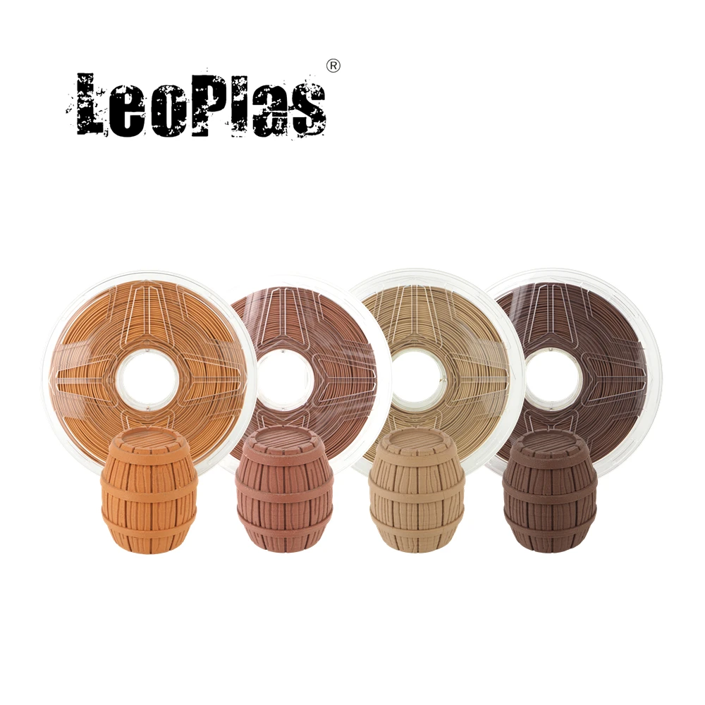 LeoPlas Wood PLA Filament 1.75mm 1kg For FDM 3D Printer Pen Consumables Printing Supplies Plastic Material