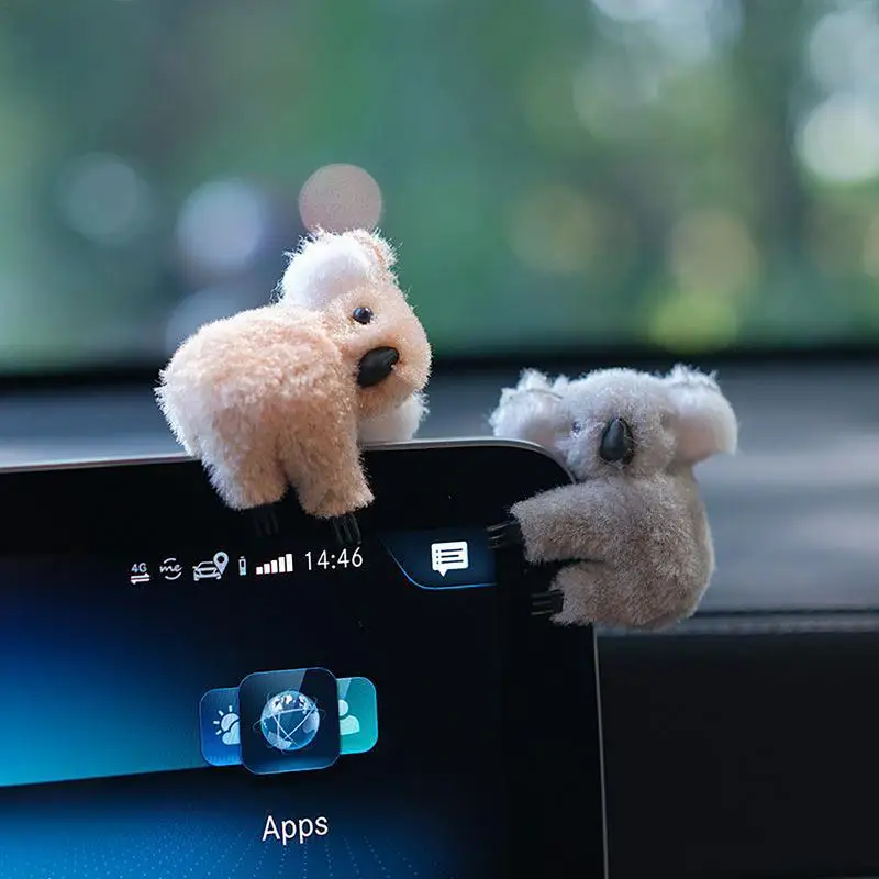 Car Decor Plush Koala Cute Small Koala Plushie Stuffed Animal Car Interior Dashboard Ornament Car Center Console Ornament doll