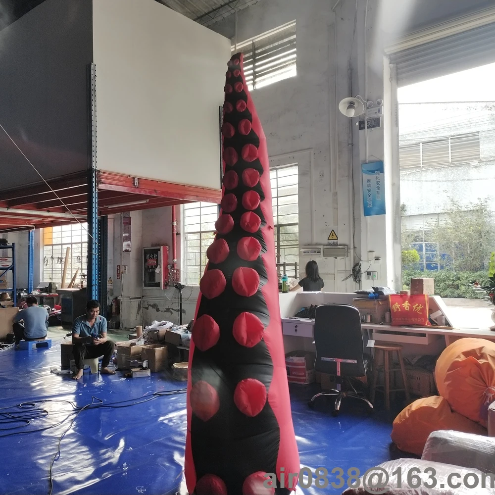 Tentacoli di polpo gonfiabili all'aperto artificiali Bracci di polpo animale rosso per eventi Nightclub Party Decorazione di Halloween all'aperto