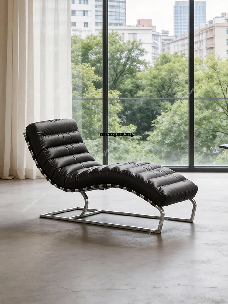 Italian minimalist recliner designer retro living room balcony lunch break sofa chair