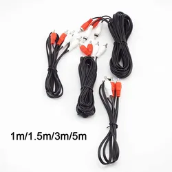 2RCA męski do 2 RCA męski kabel Stereo podwójny kabel Audio kabel AV do TV DVD wzmacniacza dźwięku CD E1