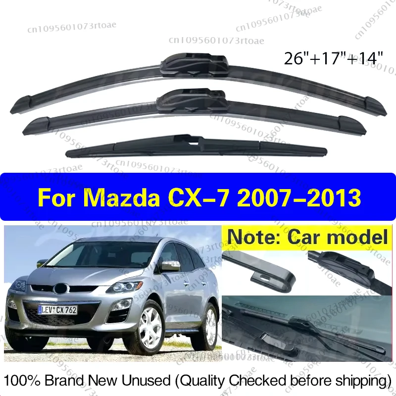 

Для Mazda CX-7 CX7 2007-2013 автомобильные передние и задние щетки стеклоочистителя из мягкой резины стеклоочистители авто щетка от дождя для лобового стекла 26 "+ 17" + 14"