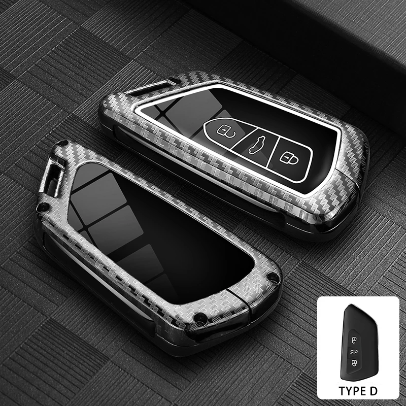 Zinklegierung Autoschlüsselhülle für VW Volkswagen Golf 8 2020 Skoda Octavia A8 MK8 2022 2021 SEAT 2023 Leon MK4 Zubehör 24 – Detail 7