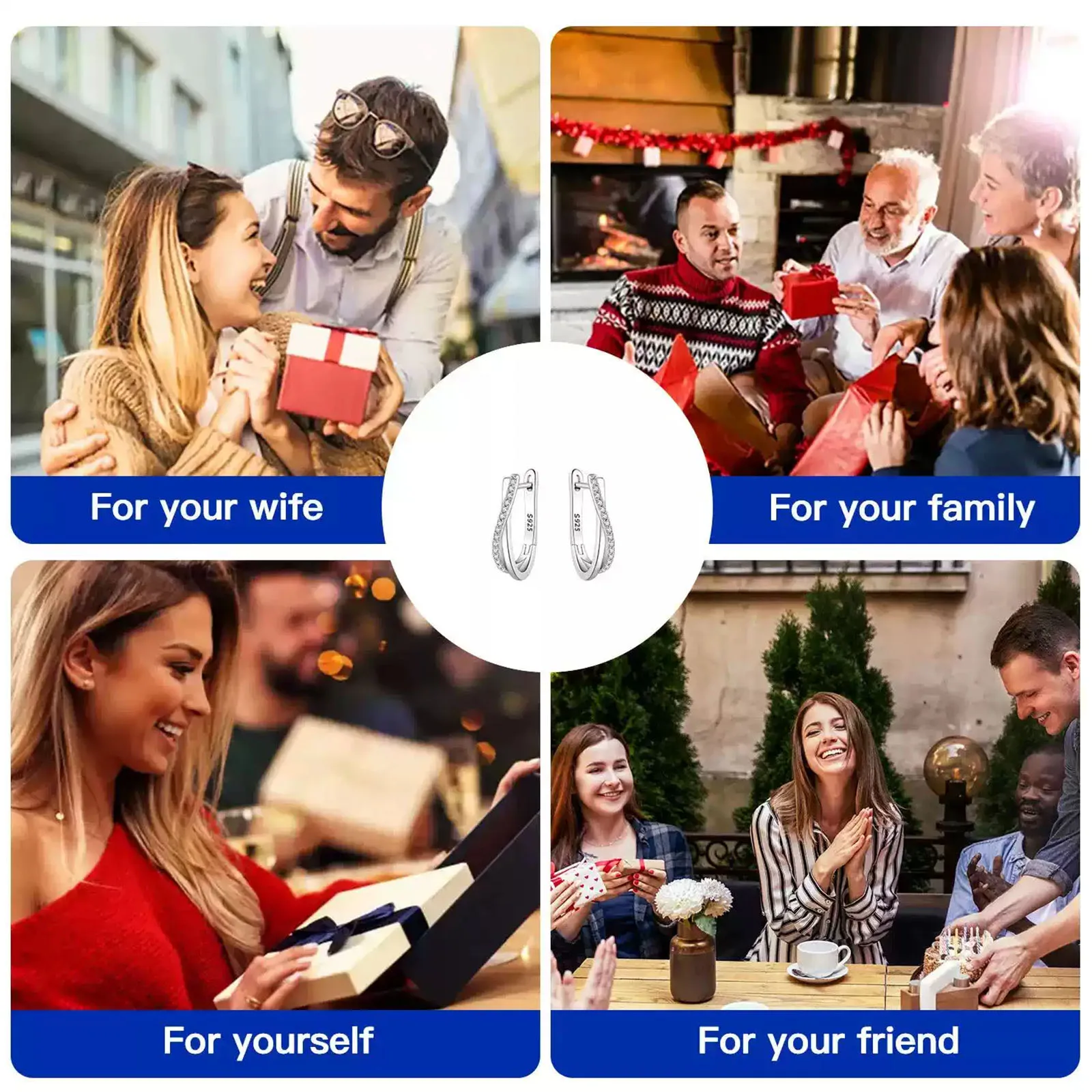 925 prata estrela torcida linha brincos jóias versátil brincos de argola para mulheres jóias finas presentes de festa de aniversário