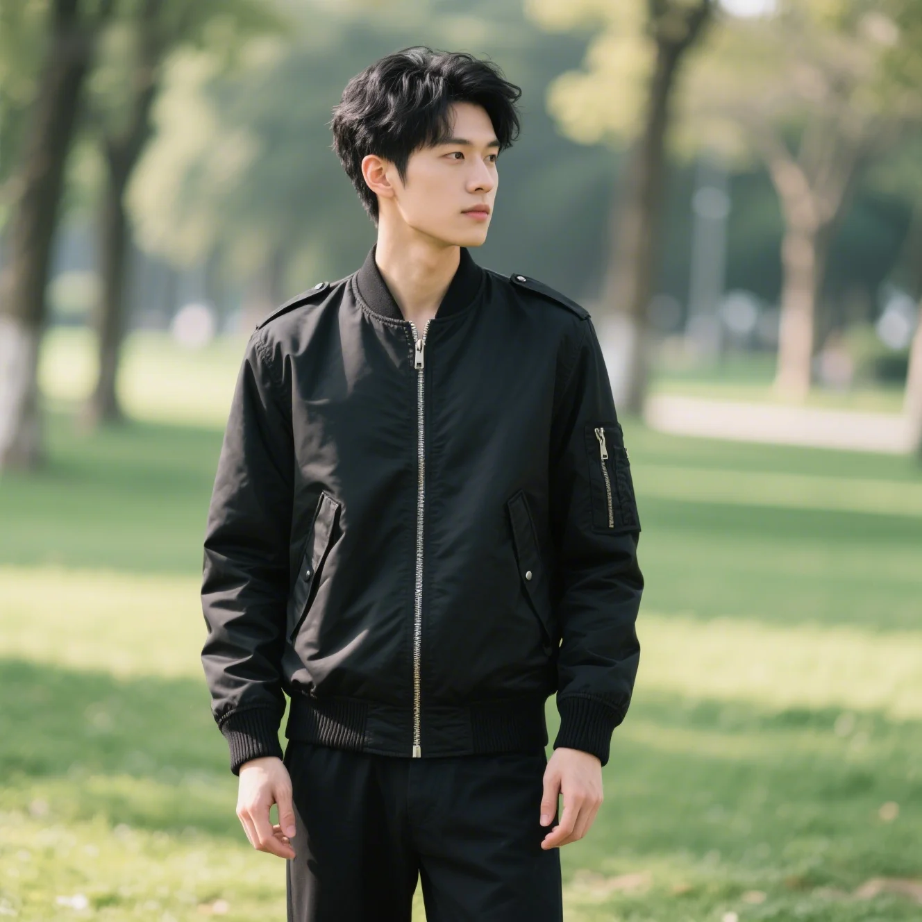 

Bomber Jacket Men Fashion Casual Windbreaker Jacket Coat Men 2023 Spring Autumn New Hot Outwear Stand Slim Military Jacket Mens