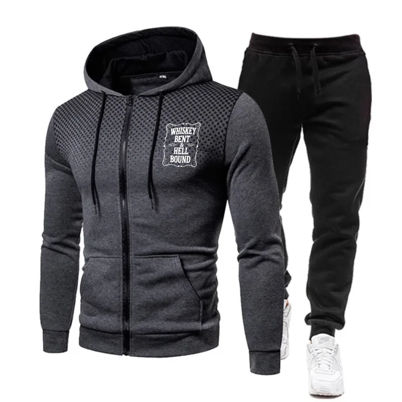 

Men's Jacket Set Black Red Gradient Printed Wickedly Sweet Text Hoodie Zipper Sweatshirt for Casual Outdoor Wear