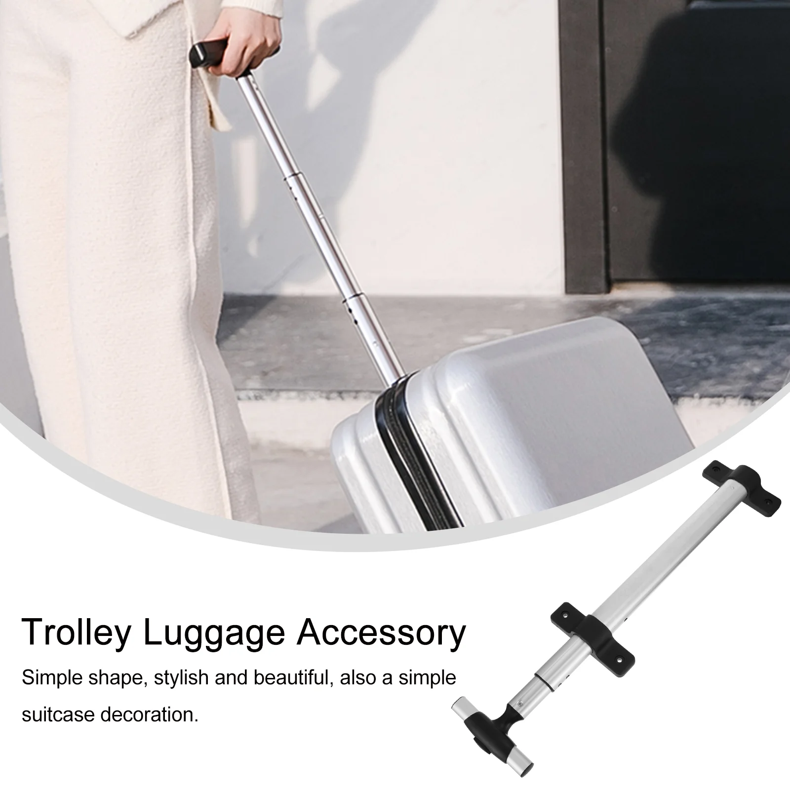 1Pc Suitcase Telescopic Handle Suitcase Grip Handle Handle Luggage Replacement