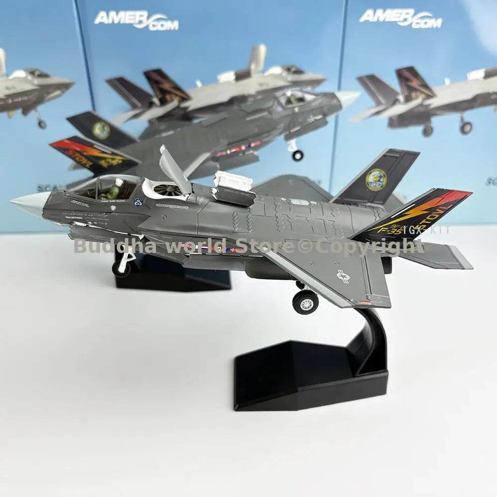 TOP COOL Military enthusiast America air force modern Simulated aircraft F-35B Fighter battleplane alloy Model statue 1:72