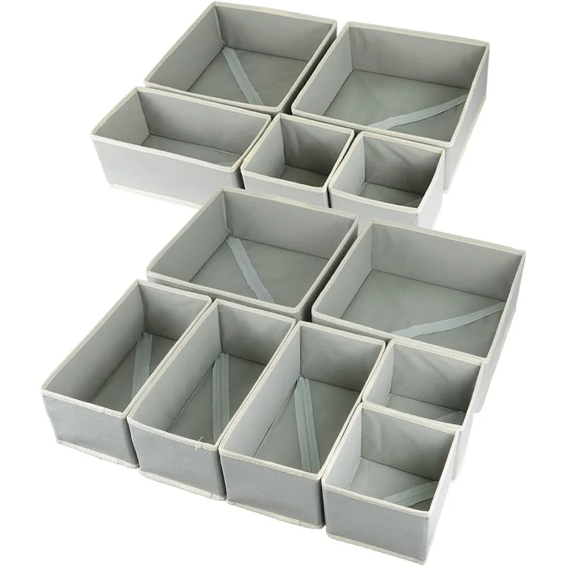 

12 Pack Drawer Organizer for Clothing, Foldable Cloth Drawer Dividers Storage Bins, Clothes Drawer Organizer