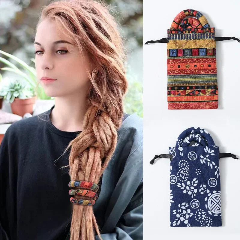 Spiral Lock Hair Ties Bendable Dreadlocks Hair Tie Long Ponytail Holders Headband Rope for Long Dreads Thick Curly Hair Holder