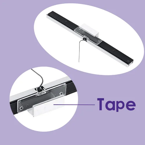 Imagen 2 del producto Barra de sensor Wii, barra de sensor de rayos infrarrojos con cable de repuesto para consola Nintendo Wii y Wii U