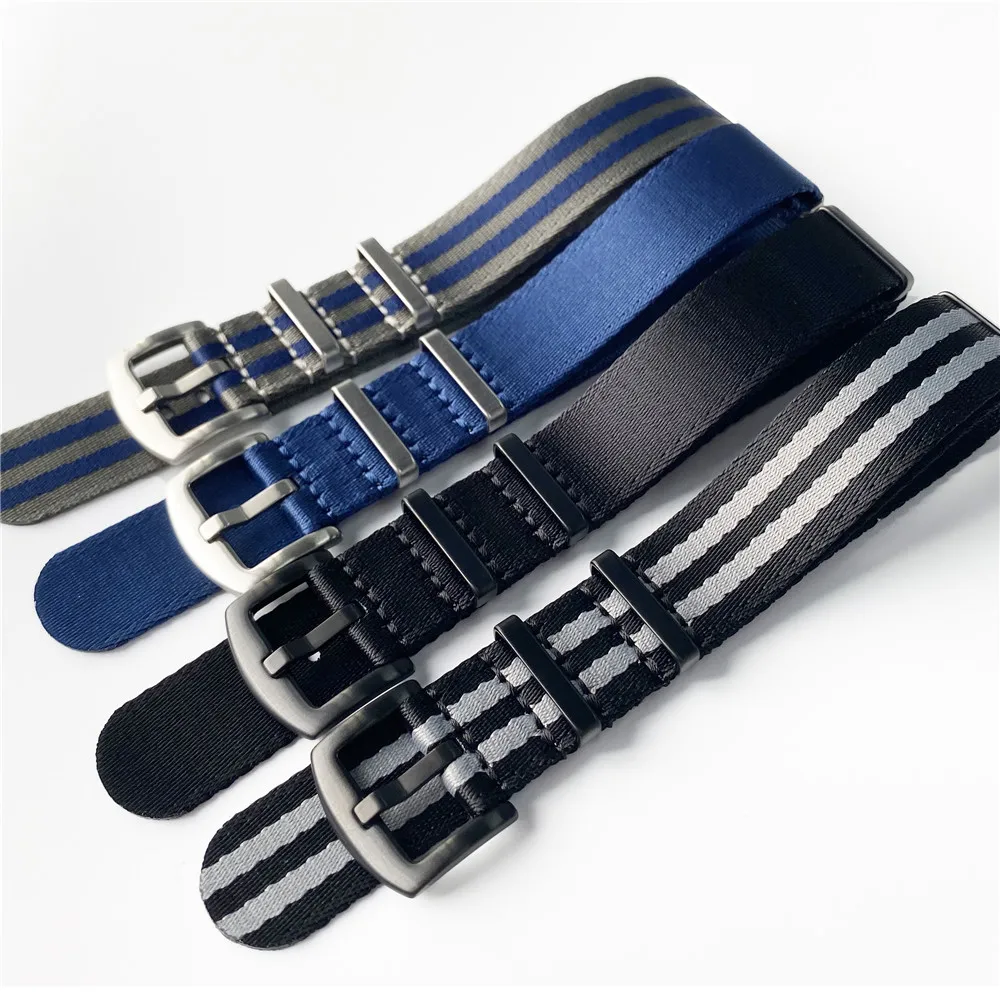 Nylon Canvas Strap 20mm 22mm Men Military Seatbelt Universal Sport Waterproof Bracelet Band Watch Accessories for Seiko Casio