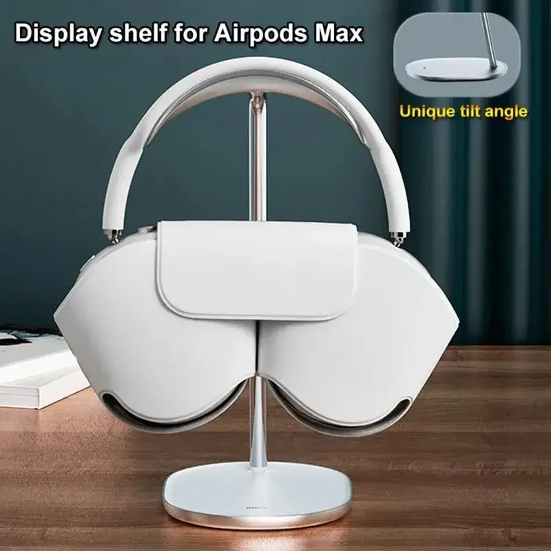 Multifunction Inclined Design Aluminum Alloy Headphones Holder For Max Desktop Display Shelf With Silicone Bracket Non-Slip Pad