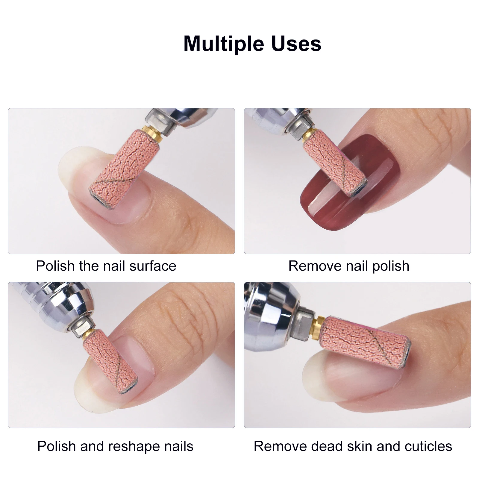 80 قطعة الرملي الصغيرة أطقم مسمار لقمة ثقب مع 1 قطعة مغزل مجموعات الكهربائية مانيكير اكسسوارات أداة مزيل الجلد الميت