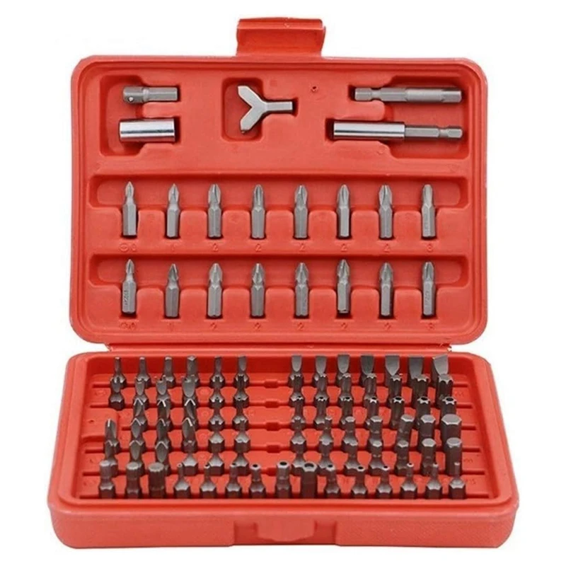 

100-In-1 Screwdriver Set Batch Batch Nozzle Electric Screwdriver Connecting Rod Sleeve Set Hardware Tools Reusable