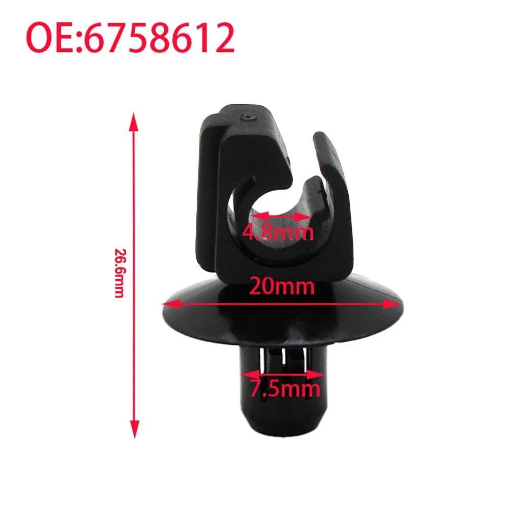 10Pcs Car Rear Brake Line Hose Pipe Clips Replacement Parts OEM 6758612 For Ford According To The Factory Specifications