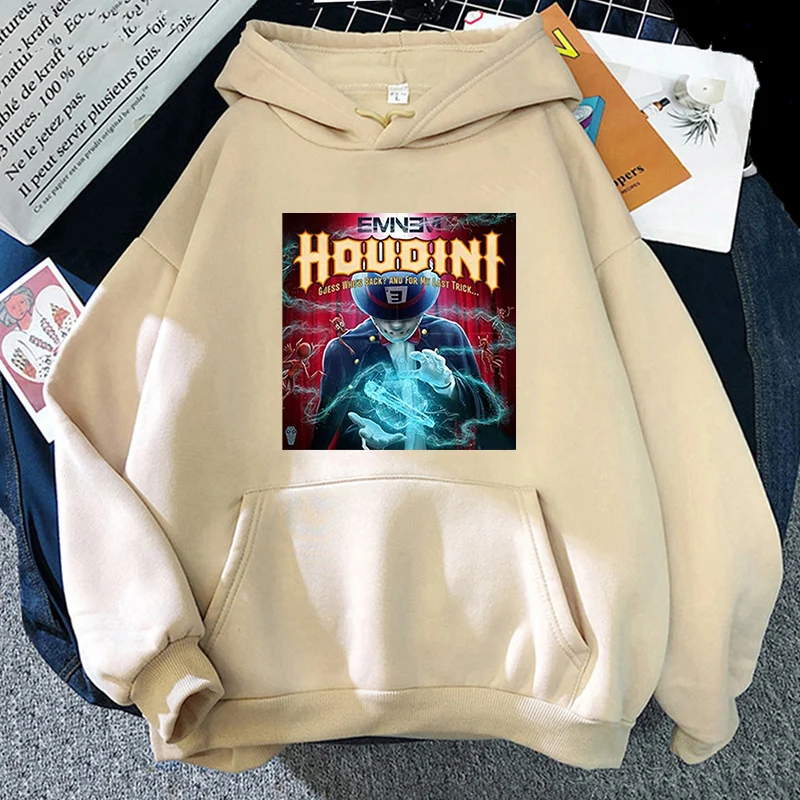 

Eminem New Song Houdini Hoodies Men/Women Hooded Sweatshirts Casual Long Sleeve Harajuku Graphic Pullovers with Hooded Male Tops