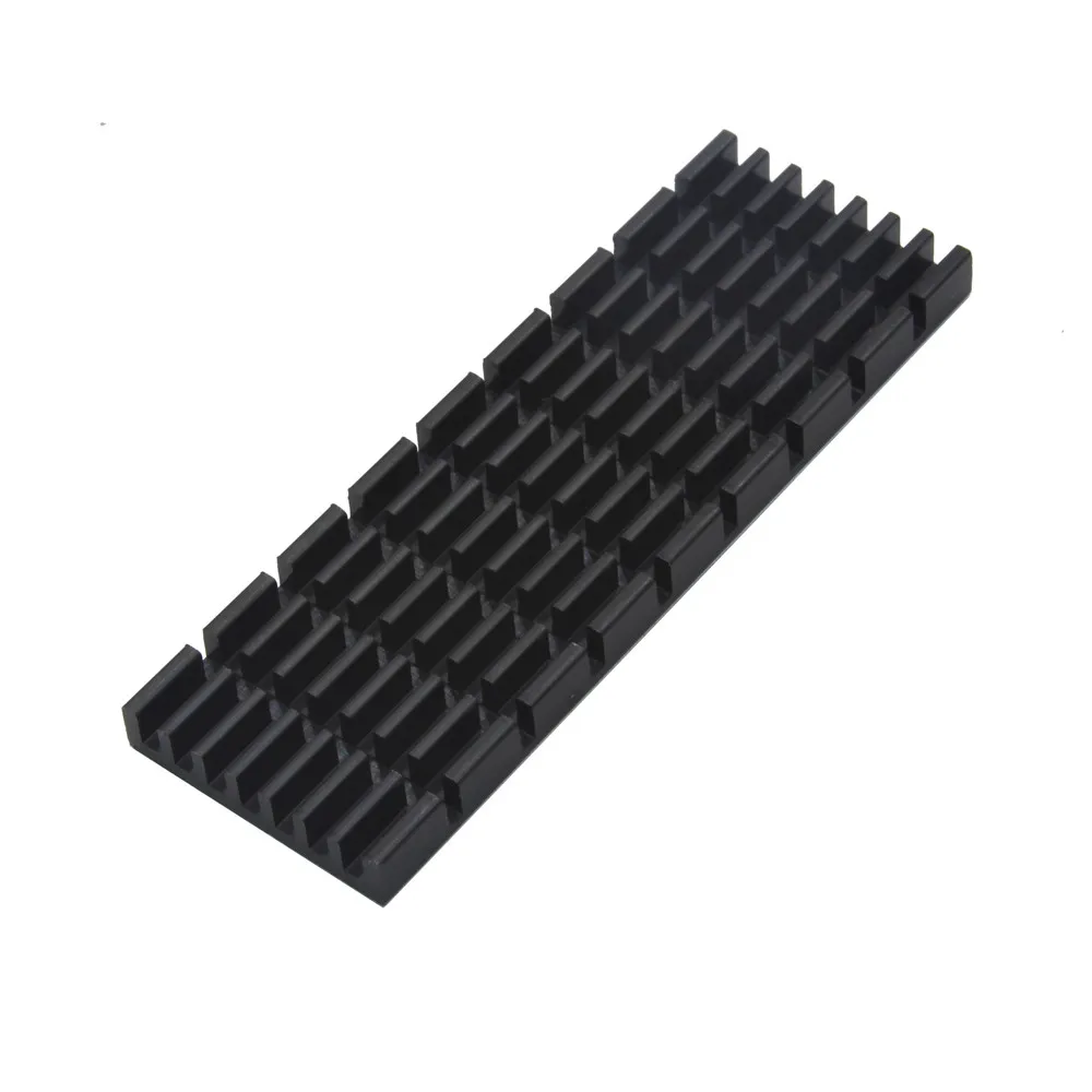 Disipador de calor de aluminio, radiador de refrigeración para Chip IC electrónico RAM LED, disipación de calor con cinta térmica, 75x25x5mm, 10 piezas