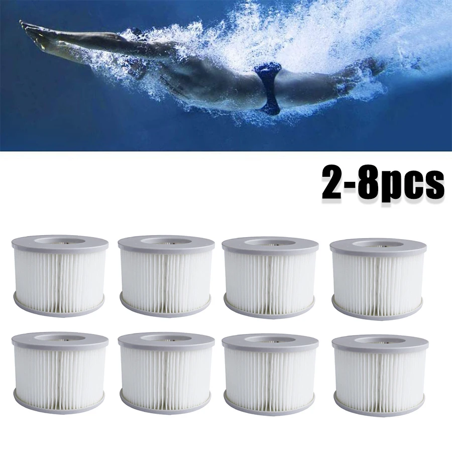 

2-8pcs Swimming Pool Replacement Filter for MSPA Inflatable Hot Tub Spa Bath Water Filter Cartridge Pump Kit M-spa Swimming Pool