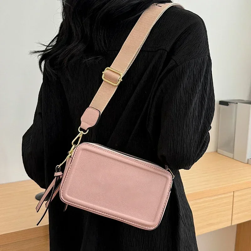 Women\'s Bag Leather Shoulder Bag  Fashionable Simple Versatile Single Crossbody Bag Shopping With Logo