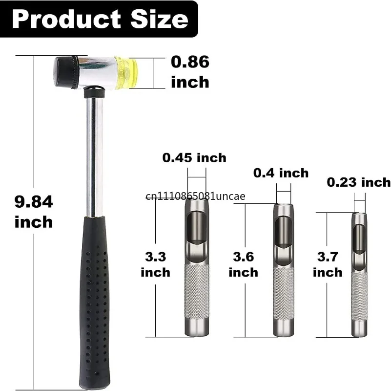 Manual Eyelet Punch Machine Hand Press Hole Punching Tool Kit Loop Mold DIY Craft Installation Accessory