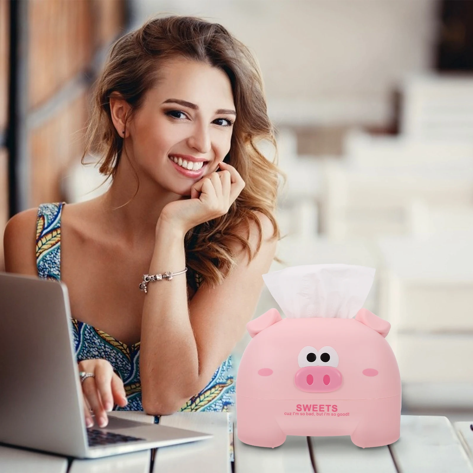 

Pig Shaped Decorative Napkin Storage Box Creative Tissue Dispenser Sturdy Container For Home Office Car Use Household