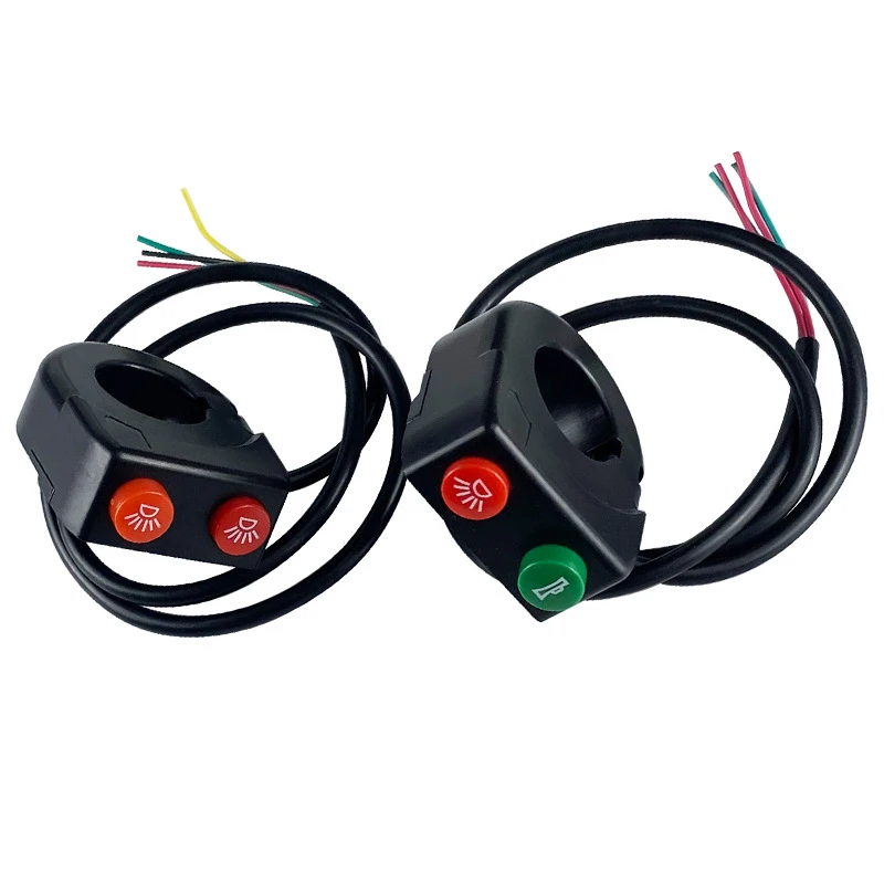 Motorcycle 22mm Handlebar Horn Headlight Combination Switch Button Motor Switches Turn Signal Modification Accessories