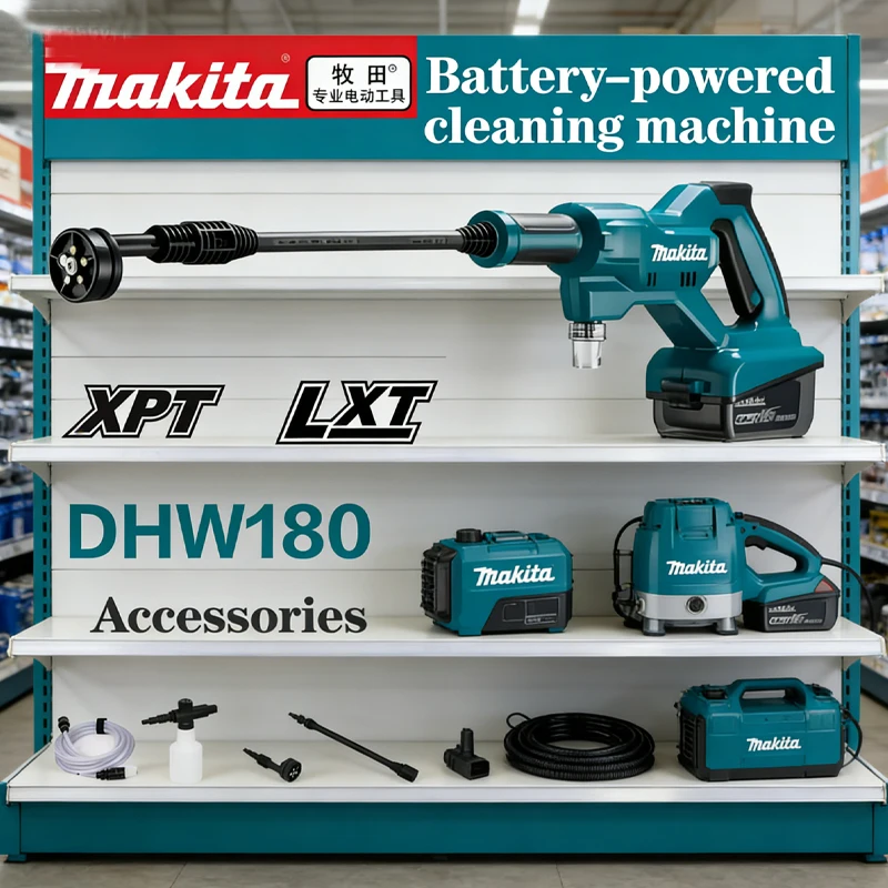 Batteria ricaricabile originale Makita 18V 6.0Ah, modello Dhw180, ad alta pressione, senza fili, pistola portatile per il lavaggio auto, macchina per la pulizia esterna, compatibile con Makita 18V.
