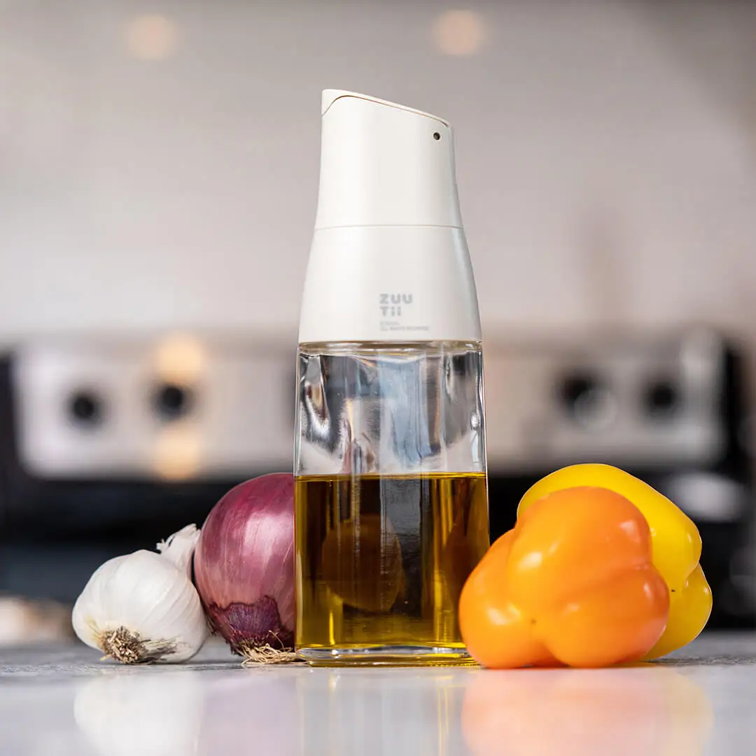 Youpin Zuutii-Tapa de interruptor de gravedad automático, lata de aceite, boquilla de silicona a prueba de derrames, diseño sin goteo, 500ml de capacidad, utensilios de cocina para barbacoa