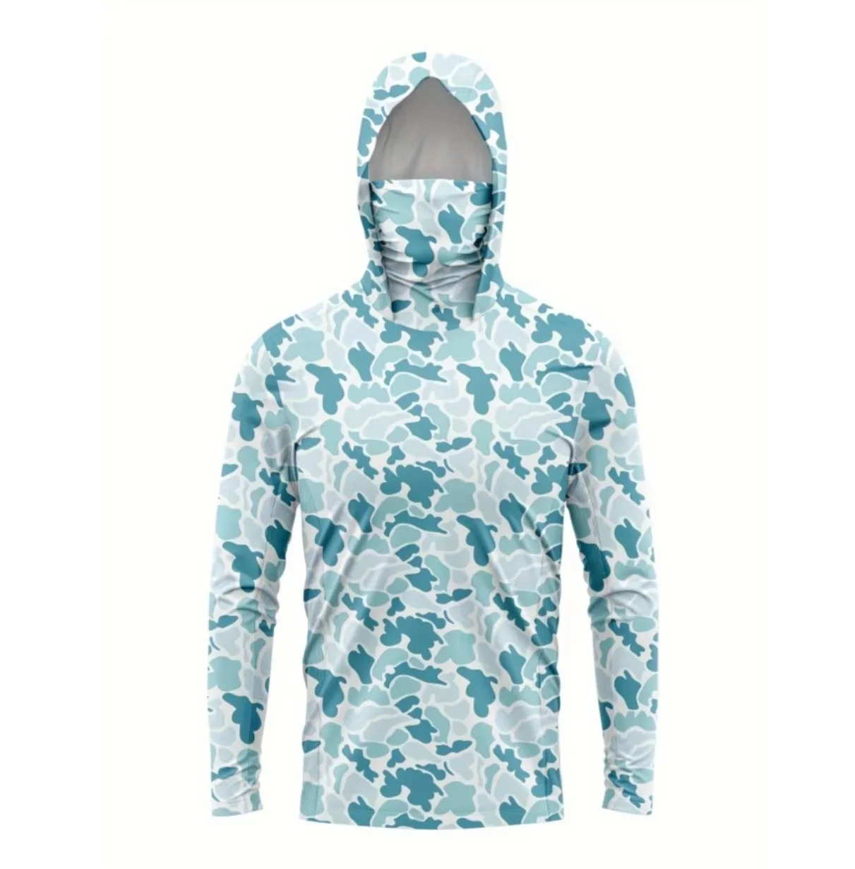 

Factory direct sales summer outdoor sun protection long-sleeved camouflage quick-drying breathable hooded fishing clothing