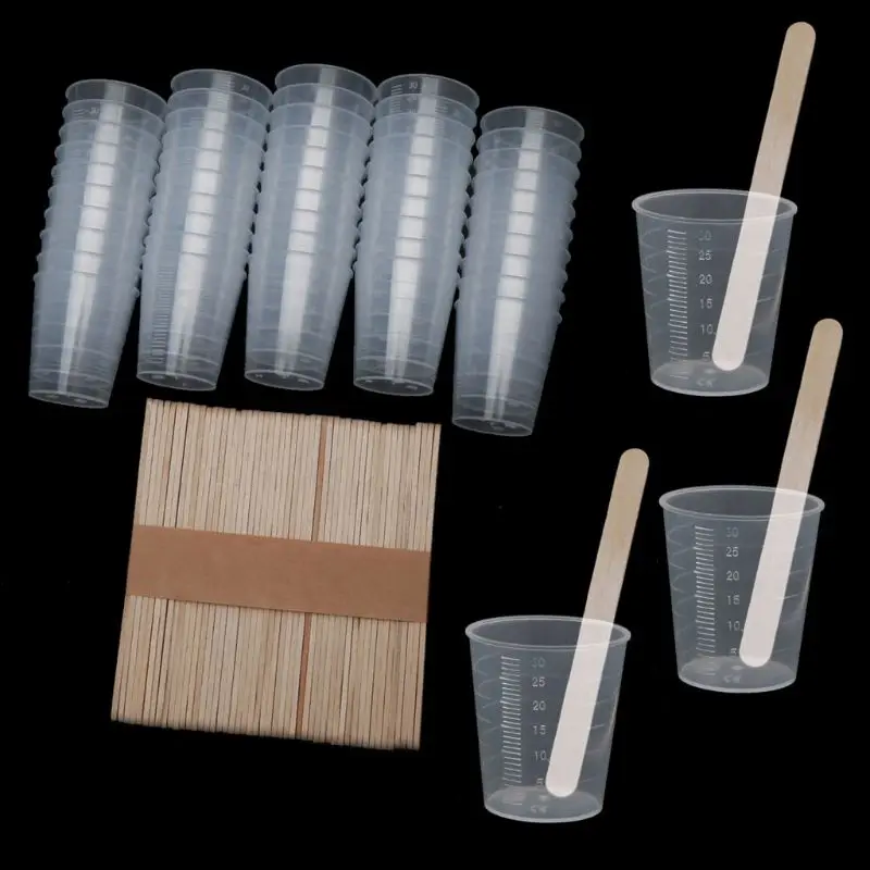 Epoxy Mould DIY Handmade Tools 30ml Measuring Cup Stirring Sticks for Mixing Resin Epoxy for Jewelry Craft