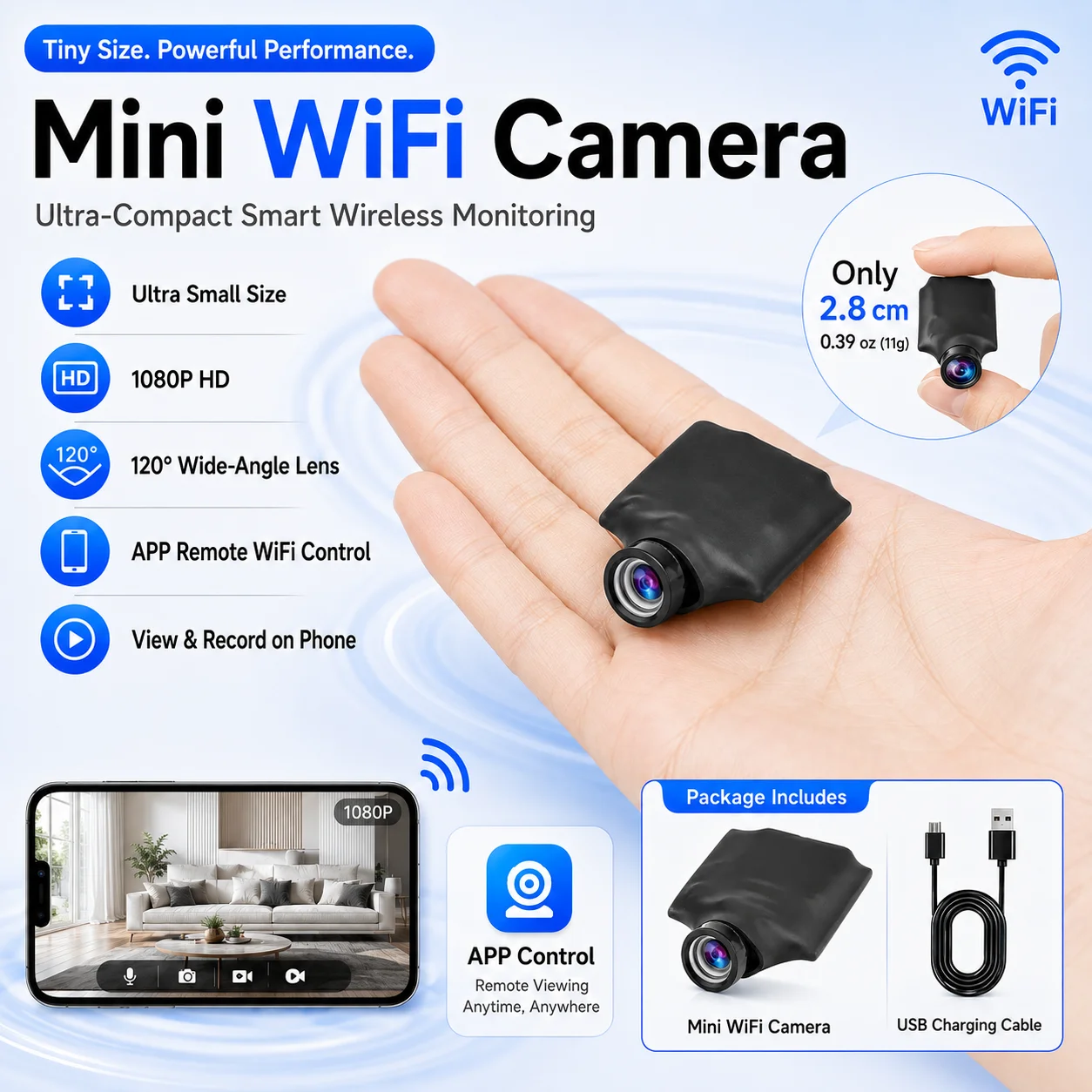 Home Security Recorder - 1080P HD Mini WiFi IP Camera