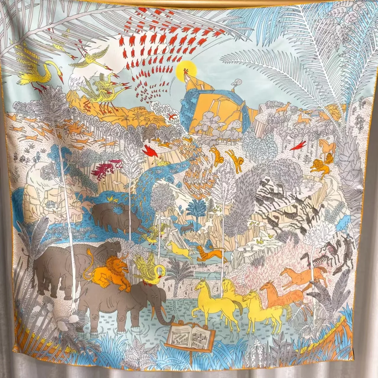 

Women Silk Scarf 90CM Hand Rollerd Edges Shawls Twill Head Scarfs Luxury Designers Scarves Christmas Lover Gift