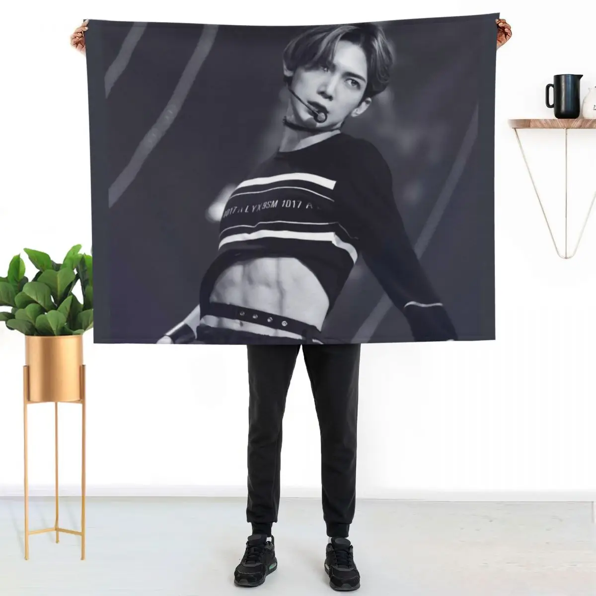 Ateez Yeosang Throw Blanket Sofa Quilt Travel Tourist Kid'S Decorative Sofas Picnic Blankets